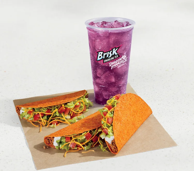 3 Doritos Locos Tacos Supreme Combo, as photographed by Taco Bell