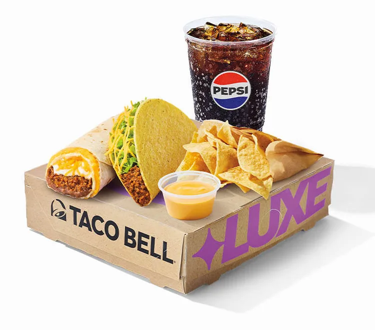 Build Your Own Luxe Cravings Box, as photographed by Taco Bell