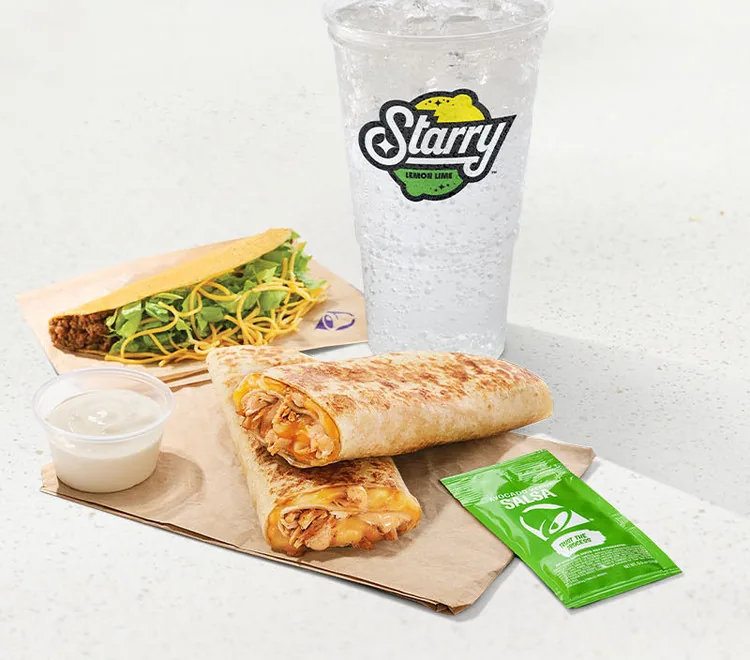 Cantina Chicken Rolled Quesadilla Combo, as photographed by Taco Bell