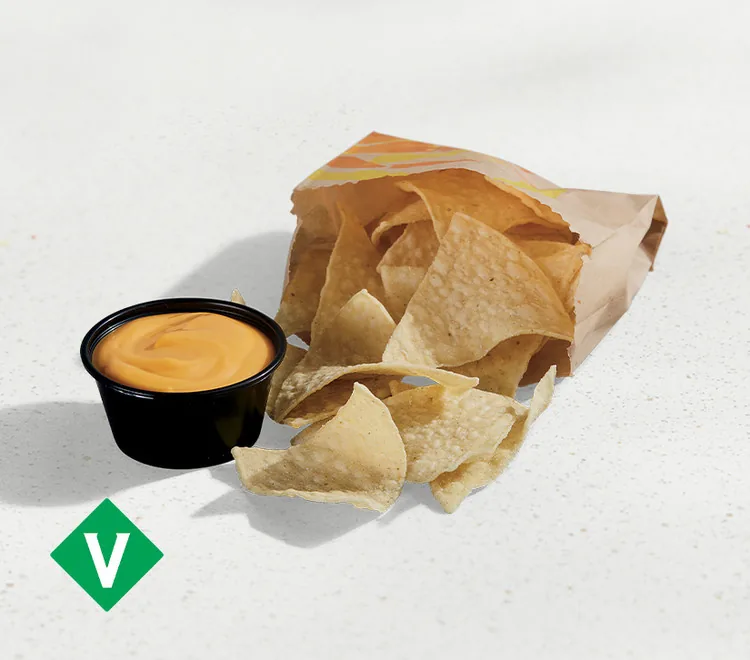 Chips and Nacho Cheese Sauce, as photographed by Taco Bell