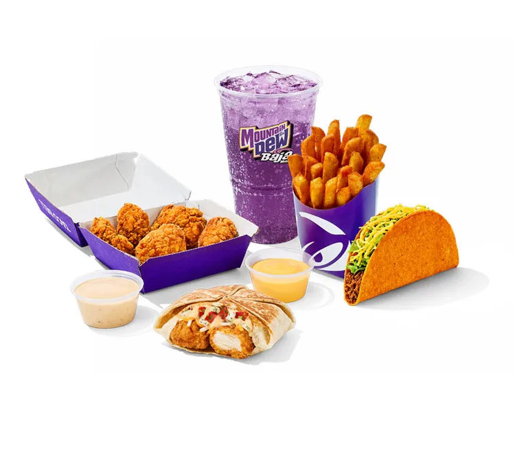 Crispy Chicken Nuggets Deluxe Combo, as photographed by Taco Bell