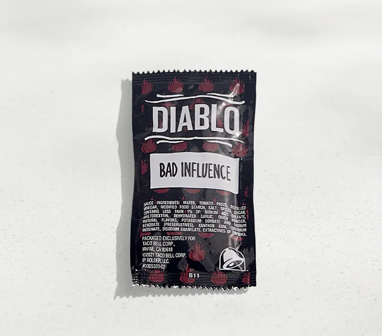 Diablo Sauce Packet, as photographed by Taco Bell