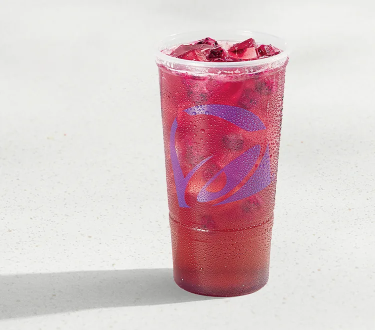 Dragonfruit Berry Agua Refresca, as photographed by Taco Bell