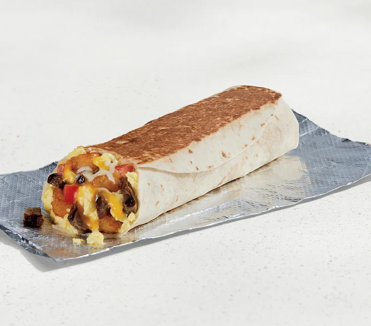 Grande Toasted Breakfast Burrito, as photographed by Taco Bell