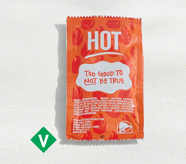 Hot Sauce Packet, as photographed by Taco Bell