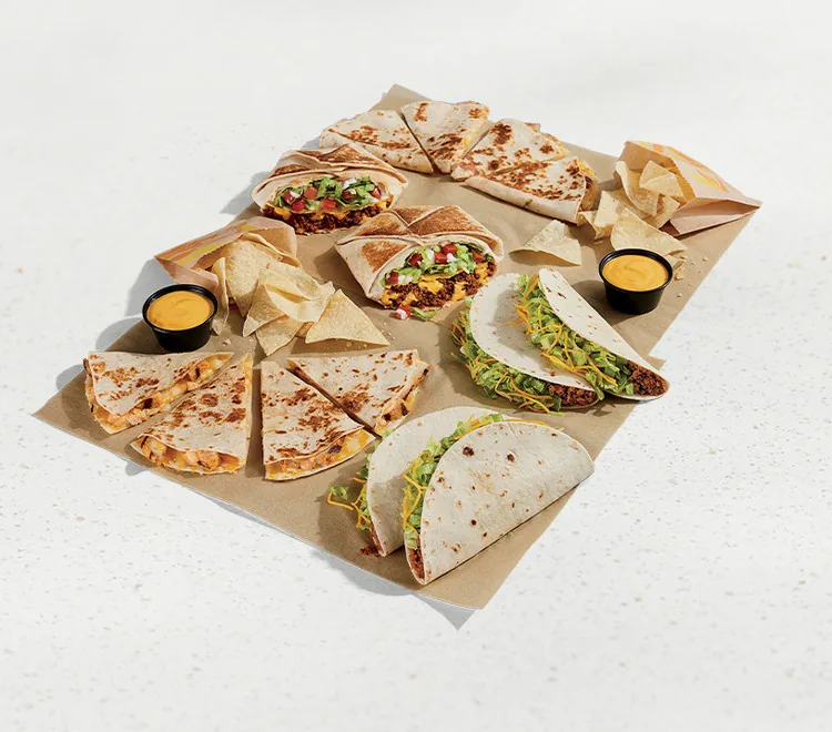Meal for 4, as photographed by Taco Bell