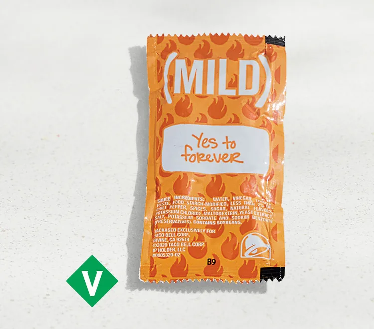 Mild Sauce Packet, as photographed by Taco Bell