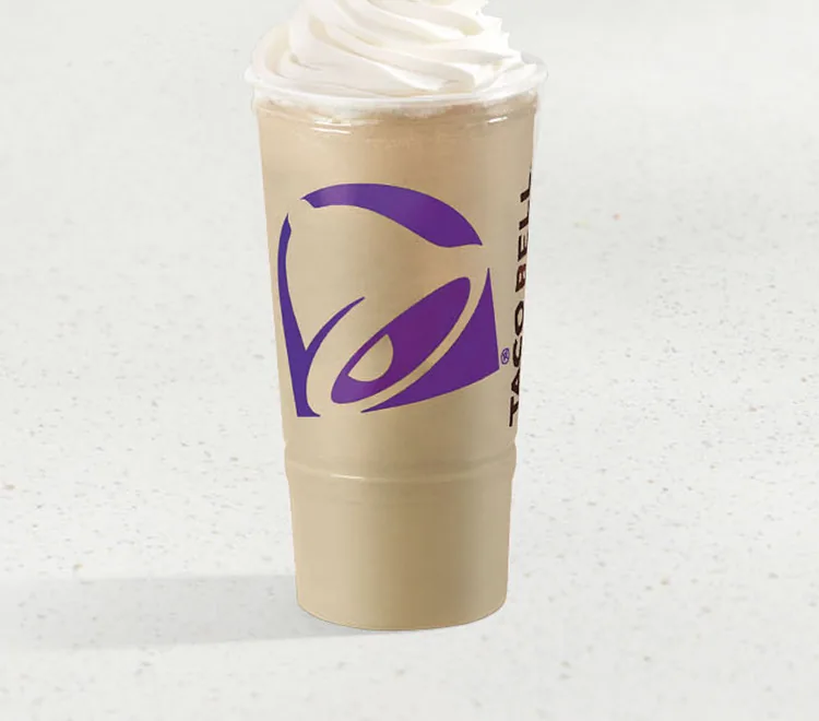 Vanilla Crema Latte Chiller, as photographed by Taco Bell